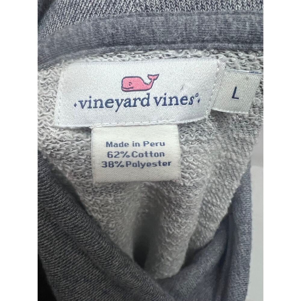 Vineyard Vines Womens Gray Knit Shep Pullover Shirt Large Pockets Funnel Neck - Picture 8 of 8